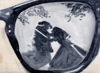 Reflexo de um assassinato, 2017 (óleo sobre papel)