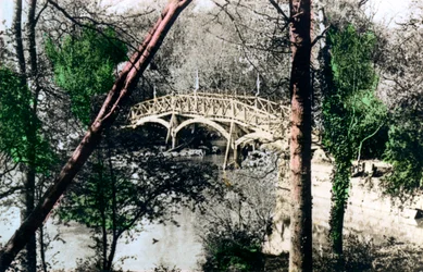 Ponte sobre o rio Tamisa em Nuneham Courtenay, Oxfordshire, 1926.