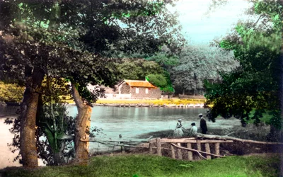 Represa de Ruswarp, Whitby, North Yorkshire, 1926.