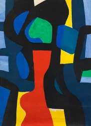 Composição abstrata, c.1952 (guache sobre papel)