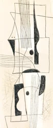 Composição, c.1950 (carvão e aguarela sobre papel)