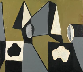 Composição em azeitona e cinzento, c.1953 (óleo sobre tela)