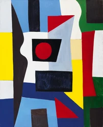 Composição geométrica, c.1955 (óleo sobre tela)