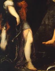 Erminia entre pastores, por Cecco Bravo (1607-1661), Detalhe