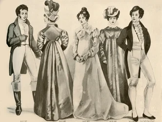 Vestuário de 1812-1828, 1907, 1937.
