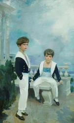 Os Velie Boys (Craig Combes Velie e John Deere Velie), c.1913 (óleo sobre tela)