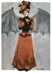 Mulher disfarçada de diabo, ca. 1900 (ilustração)