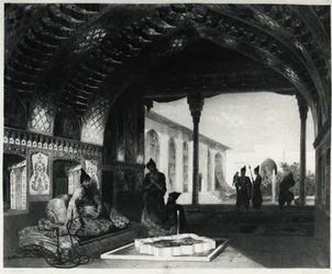 O Salão dos Espelhos do Palácio do Sardar de Yerevan, de Celestin Francois Nanteuil (1813-1873), Arménia
