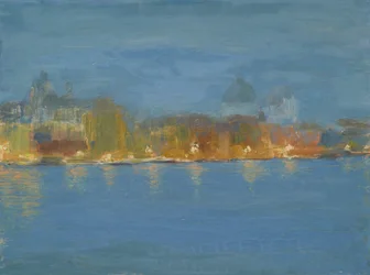 Noturno, Veneza (óleo sobre painel)