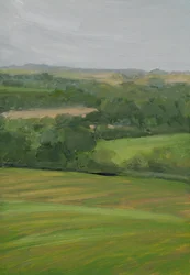 Chuva, Cornbury Park, Cotswolds (óleo sobre painel)