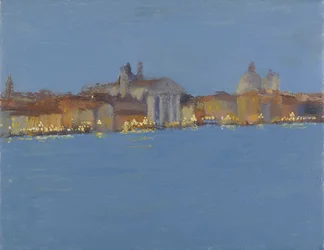 Noite de verão sobre o Zattere, Veneza (óleo sobre tela)