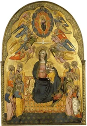 A Virgem da Humildade com o Santo Padre, o Espírito Santo e os doze apóstolos