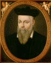 Retrato de Michel de Nostradamus, conhecido como Nostradamus, astrólogo