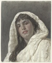 Busto de uma mulher oriental