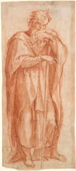 Eleazar, estude para um afresco na Capela Sistina, Santa Maria Maggiore, Roma