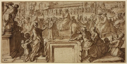 Saint Charles Borromeo Entrando na Cidade de Pavia: Design para uma Decoração de Parede