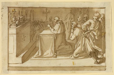 São Carlos Borromeu venerando as relíquias