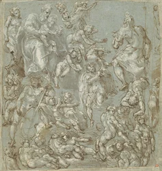 São José e o Menino Jesus com Anjos e Putti
