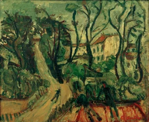 Ch. Soutine, paisagem com casas