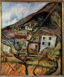 Landscape of Vence Painting by Chaim Soutine (1894-1944) (ec.rus.) 1921 Avignon, Musee Calvet