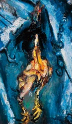 Frango depenado, ca 1925, por Chaim Soutine (1894-1943), óleo sobre tela. França, século XX.