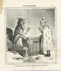 Ilustração de Cham (1819-1879) em Le Charivari