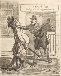 Madame, não é aconselhável entrar! Le Charivari, 16 de abril de 1877, 1877