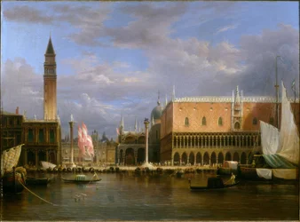 Le môle et le Palais Ducal vues de la mer (O molhe e o Palácio Ducal vistos do mar)