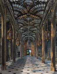 Conservatório, Gravura de Richard Reeve (nascido em 1780), Baseado no design de Charles Wild (1781-1835), From The History of the Royal Residences