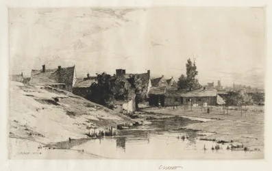 Casas antigas perto de Bruges, 1884-1888.