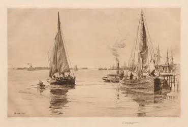 Duas corvetas no East River, 1889.