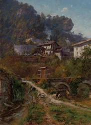 Em Sassenage. Os tanques de Sassenage (Óleo sobre tela)