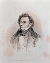 Retrato de Franz Schubert (gravura