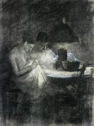 As Costureiras (carvão e giz branco)