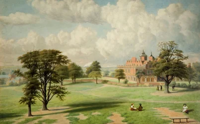 Aston Hall do parque, 1891.