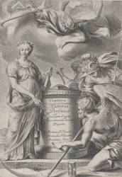 Frontispício para Vnuiersa Historia Profana, c. 1630-70.