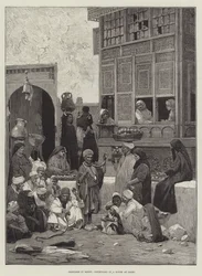 Esboços no Egito, Pátio de uma casa no Cairo
