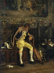 Um lacaio dormindo, 1871.
