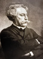 Alexandre Dumas Fils (1824-1895) escritor francês, depois de Leon Bonnat (gravura)