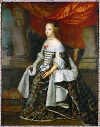 Maria Teresa de Áustria, rainha de França, mulher de Luís XIV ... (pintura sobre tela)