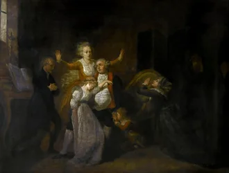 Adeus a Luís XVI por sua família no templo, 20 de janeiro de 1793