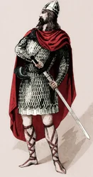 Cavaleiro francês Roland de Roncevaux (gravura)