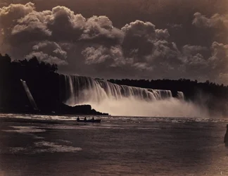 Niagara, com barco, c.1870 (impressão em prata de albume)