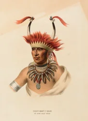 CHON-MON-I-CASE. AN OTTO HALF CHIEF, de History of the Indian Tribes of North America