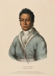 DAVID VANN. A CHIEF CHEROKEE, do History of the Indian Tribes of North America (História das tribos indígenas da América do Norte)
