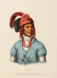 LEDAGIE. A CREEK CHIEF, de History of the Indian Tribes of North America