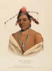 MAR-KO-ME-TE, UM BRAVO MENOMENO, de History of the Indian Tribes of North America