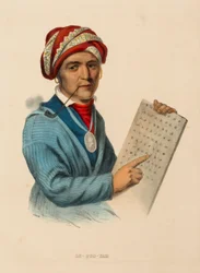 SE-QUO-YAH, de History of the Indian Tribes of North America (História das tribos indígenas da América do Norte)
