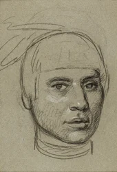 Estudo para um retrato de No-Tin (Vento), um chefe ojíbua