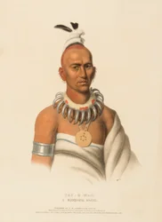 TAI-O-MAH. A MUSQUAKEE BRAVE, de History of the Indian Tribes of North America